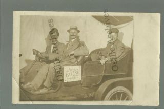 Fort Dodge Iowa Rp C1910 Advertising Circus The Parker Shows Studio Prop Car