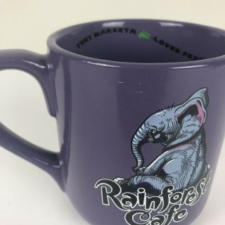 Rainforest Cafe Purple Elephant Tuki Makeeta 20 Oz.  Ceramic Coffee Tea Cup Mug 2
