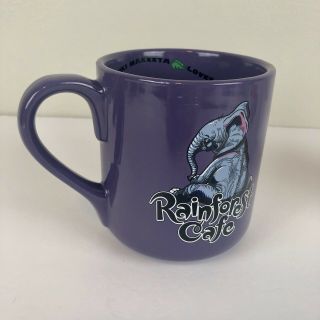 Rainforest Cafe Purple Elephant Tuki Makeeta 20 Oz.  Ceramic Coffee Tea Cup Mug 4