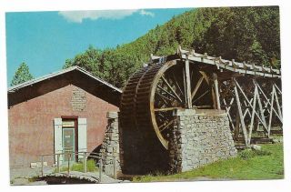 Vintage Mexico Chrome Postcard Old Mill Ruidoso Overshot Wheel Water