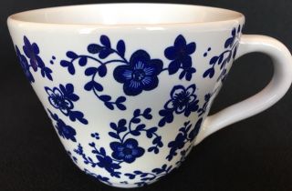 Ikea Jamnt White Blue Flowers Coffee Mug Tea Cup 12 Oz Floral Discontinued
