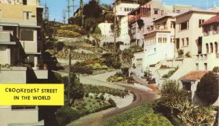 Vintage Postcard 1969 Lombard Street,  San Francisco