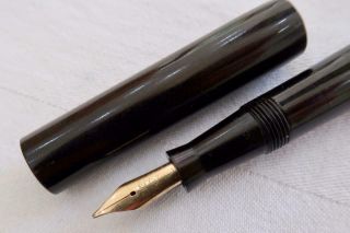 Blackbird Self - Filling Fountain Pen,  Black Hard Rubber,  Mabie Todd & Co.  C1925