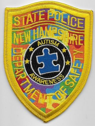 Hampshire State Police Autism Awareness Patch Nh