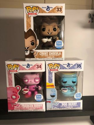 Funko Pop Ad Icons: Cereal Bundle - Count Chocula - Franken Berry - Boo Berry