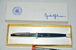 President Lyndon Johnson White House Eversharp Pen Presidential Seal Stationary 2