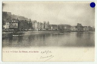Liege - A View Of The Meuse River And Town - Printed Postcard
