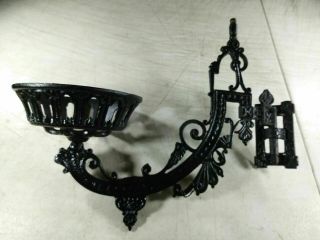 Antique Victorian Cast Iron Wall Oil Lamp Holder With Wall Mount Bracket Offers?