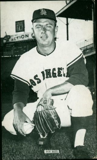 1962 J D Mc Carthy Baseball Postcard Los Angeles Angels Bob Botz 1 Year Player