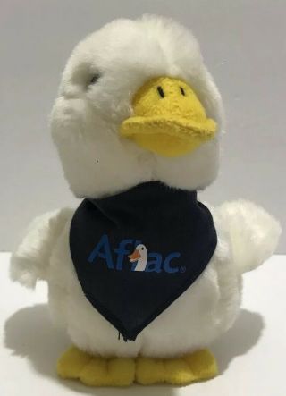 Aflac Duck Plush 6 " Talking Advertising Mascot Blue Bandana