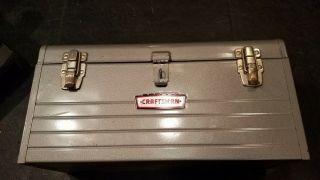 80 ' s Vintage Craftsman ' Crown - logo ' 6500 toolbox w.  carry tray. 4