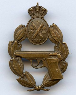 Sweden Police Pistol Shooting 3 Class 1935 Badge Grade