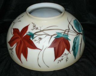 Vintage Gwtw Hurricane Kerosene Oil Lamp Shade Hand Painted Floral 14 "