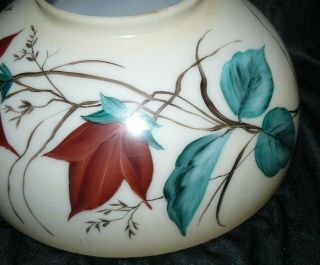 Vintage GWTW Hurricane Kerosene Oil Lamp Shade Hand Painted Floral 14 