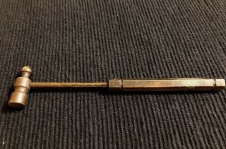 ⭐️ Vintage Jewelers Hammer Small 6 5/8 " Silversmith Gunsmith Tool Solid Brass ⭐️