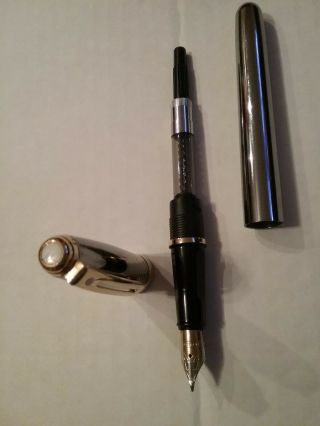 Rare Vtg.  Sheaffer 2 - Pc Fountain & Ballpoint Pen Set W/14k Nib [made In Usa]