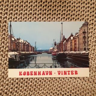 Winter,  Copenhagen,  Denmark - Vintage Postcard