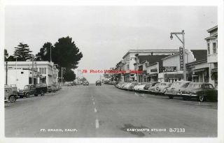 Ca,  Fort Bragg,  California,  Rppc,  Street Scene,  50 