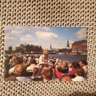 The Harbour,  Copenhagen,  Denmark - Vintage Postcard