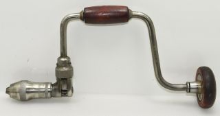 Vintage 10 " Millers Falls No 1662 Ratcheting Reversible Brace / Drill (inv H297)