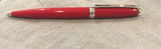 St Dupont Fidelio Ball Point Pen Red And Silver - Estate