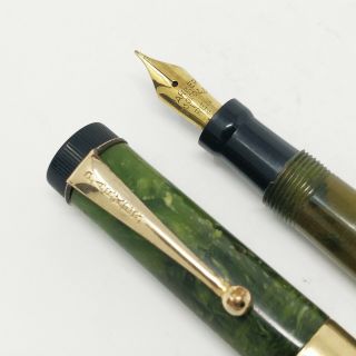 Parker Lady Duofold Fountain Pen With 14k Fine Nib - Restored