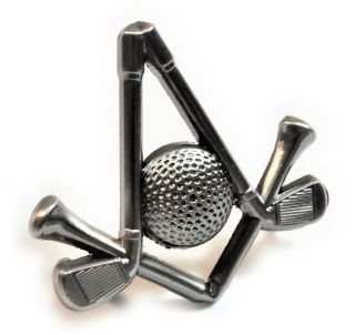 Golf Ball Club Tee Square & Compass Masonic Freemason Tie Tack Lapel Pin