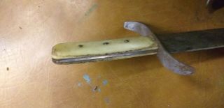 ANTIQUE AMERICAN BOWIE KNIFE FULL TANG,  BONE HANDLE,  KNIFE 2