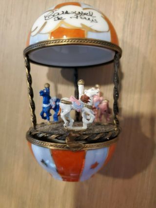 Limoges France Carousel Hand Painted Trinket Box