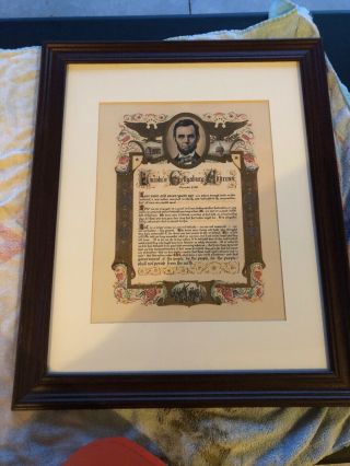 Abraham Lincoln’s Gettysburg Address Matted Picture