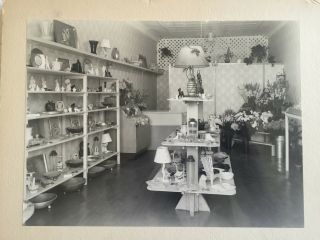 2 vintage photographs 1950s? of flower & gift shop on mounts advertising? photos 2