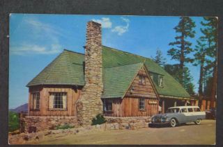 Vintage Postcard The Chalet Echo Lake 1955 Pontiac Wagon Car 973004