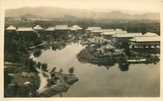 C - 1910 China Lagoon Pagoda Buildings Rppc Photo Postcard 8170