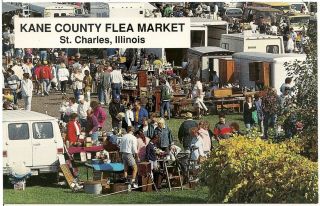 Kane County Flea Market In St.  Charles Il 1996 - 97 Schedule Card
