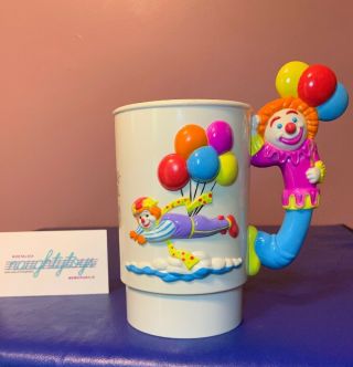 Vtg Ringling Brothers And Barnum & Bailey Circus 3d Ballons & Clown Cup Mug 90’s