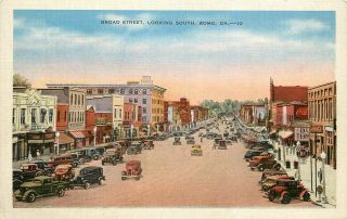 Georgia,  Ga,  Rome,  Broad Street Looking South 1930 