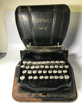 Vintage Rare 1920’s Bing No.  2 Compact Portable Typewriter German