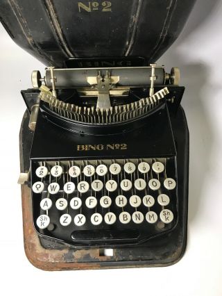Vintage Rare 1920’s Bing No.  2 Compact Portable Typewriter German 3