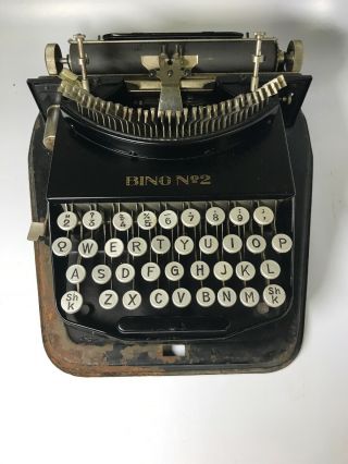Vintage Rare 1920’s Bing No.  2 Compact Portable Typewriter German 4