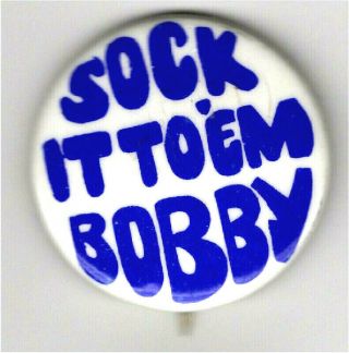Vintage Political Pin 1968 Robert F Kennedy Pin Sock It To 