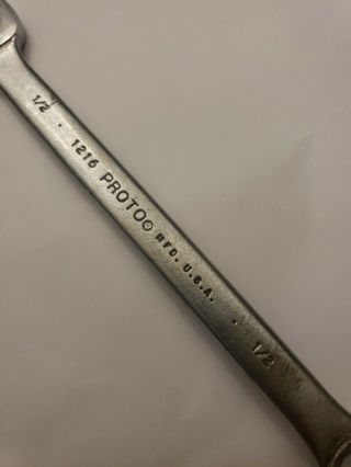 Proto Professional USA Tools No.  1216 - L Combination Wrench 1/2 
