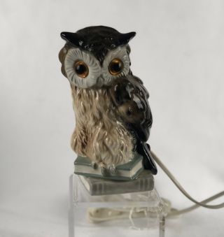 Goebel Perfume Lamp - Brown Owl On Two Books Et 4 - Tmk 2
