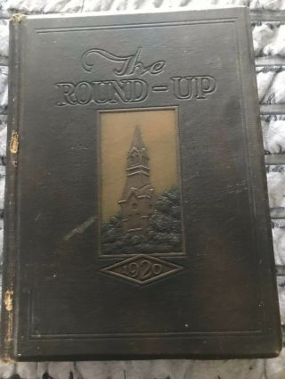 Rare Antique Vintage 1920 Baylor University Annual Yearbook The Round Up