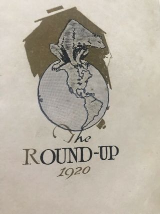 RARE ANTIQUE VINTAGE 1920 BAYLOR UNIVERSITY ANNUAL YEARBOOK THE ROUND UP 5