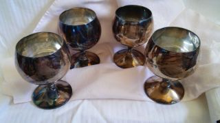 Vintage Valero Silverplate Goblets Set Of 4 Made In Spain