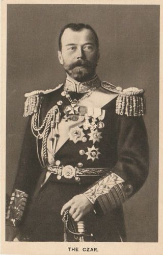 Russia Royalty The Czar Nicholas Ii.  Orig.  Old Postcard By Tuck 