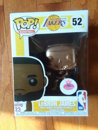 Funko Pop Nba 52 Los Angeles Lakers " Lebron James " Metallic Gold Pop
