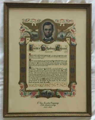 Abraham Lincoln - Gettysburg Address By J.  R.  Rosen - Art By A.  E.  Hilton