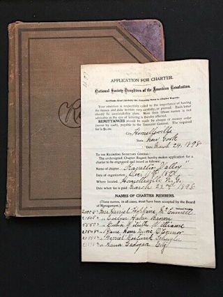 Book No.  1 Founding Of Kanestio Valley (n.  Y. ) Chapter D.  A.  R.  W/minutes 1898