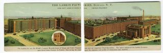 Buffalo York Larkin Soap Factory Double Fold Postcard C 1910